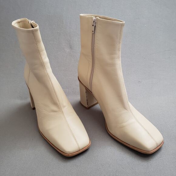 Free People Sienna Ankle‎ Boots in Buttercream Size 38.5/8 FREE-WZ320 - Picture 1 of 16